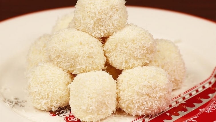 Nepečené kokosové kuličky