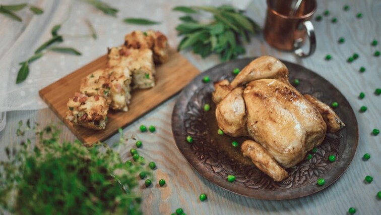 Pečené kuře s nádivkou