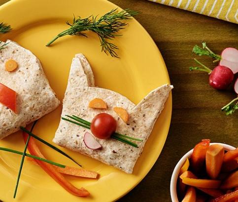 Vidám zöldséges tortilla