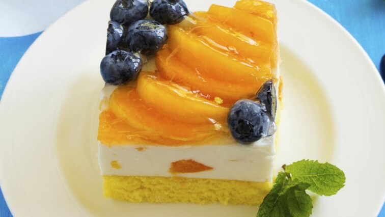 Jogurtové řezy s ovocem s nízkým obsahem laktózy