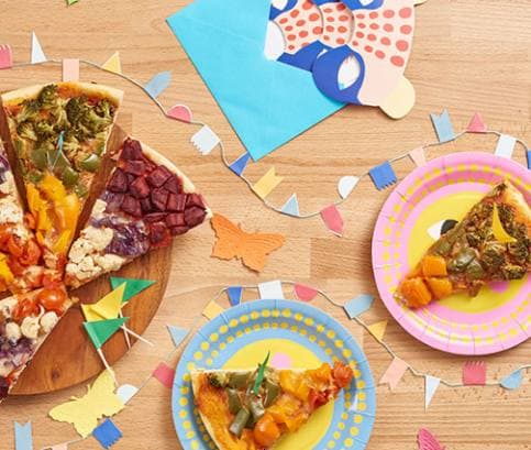 Vega szivárványpizza