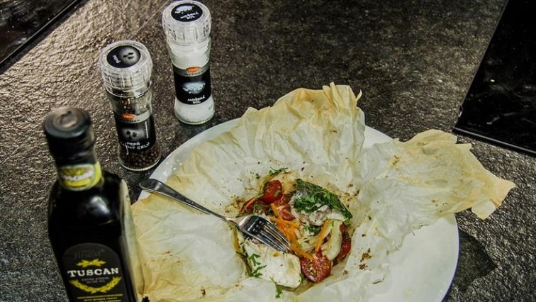 Pečená pražma v papilotě podle šéfkuchaře