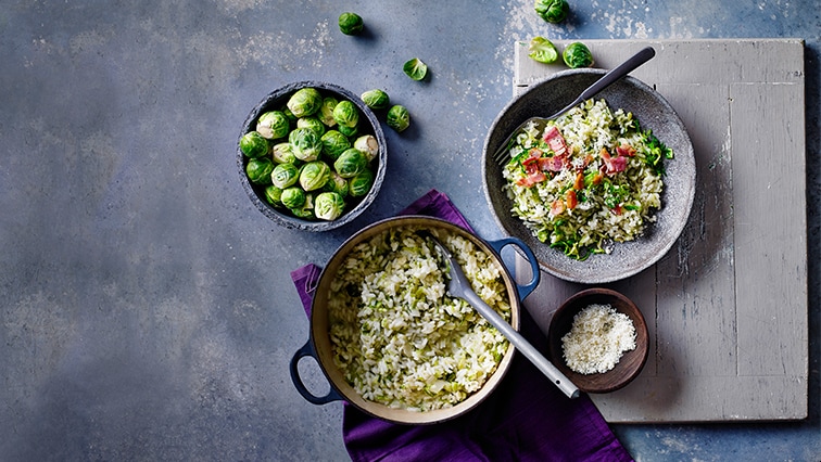 Rizoto s ružičkovým kelom a parmezánom