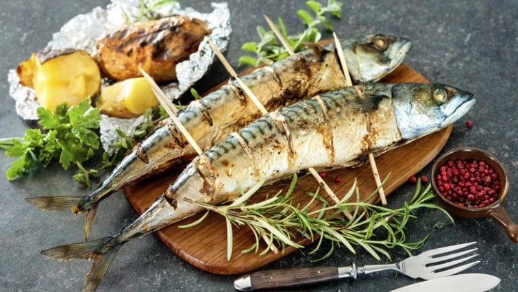 Grilované makrely s bylinkami