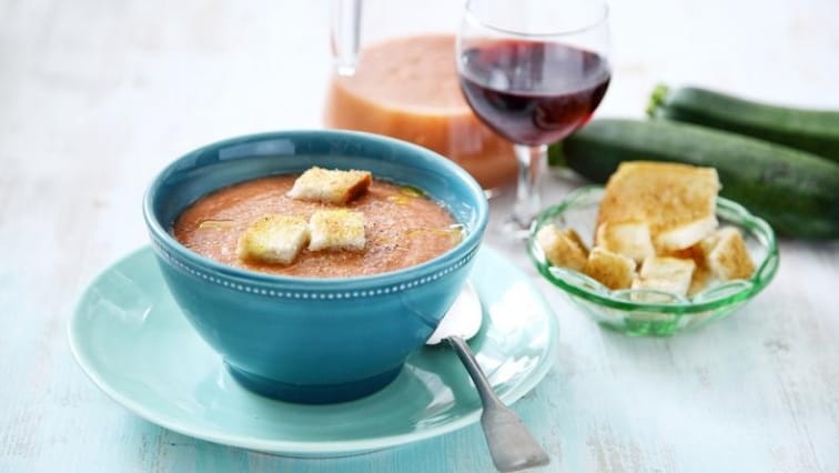 Studené zeleninové gazpacho