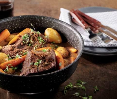 Sült tarja dijoni mustárral, répával és fűszerekkel