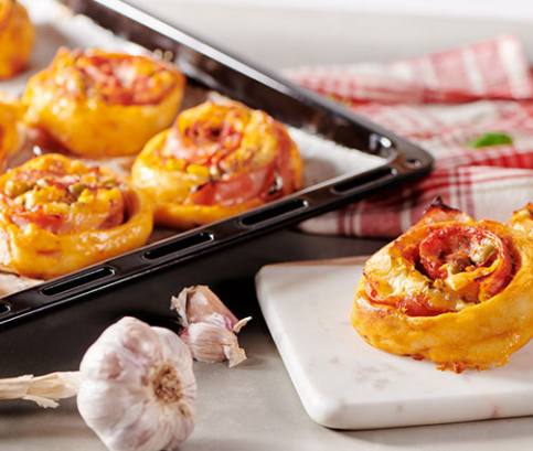 Špaldoví pizza šneci