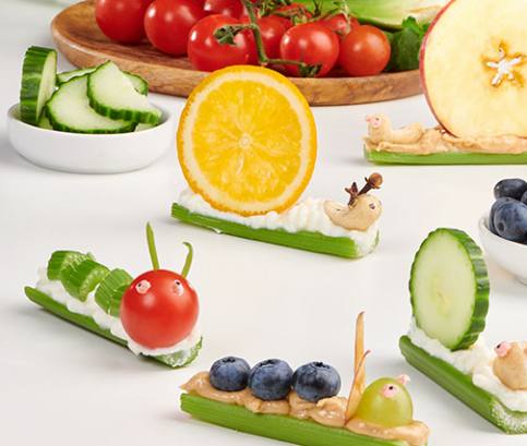 Hraví šneci a housenky jako svačina 