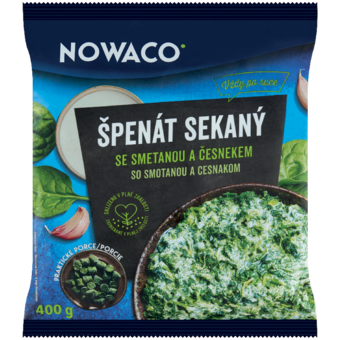 Nowaco Špenát sekaný se smetanou a česnekem**