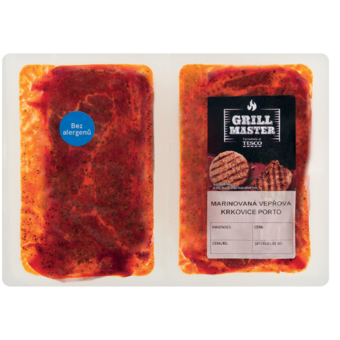 Tesco Grill Master Marinovaná vepřová krkovice Porto