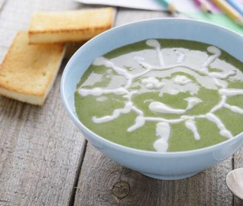 Špenátová krémová polévka pro děti