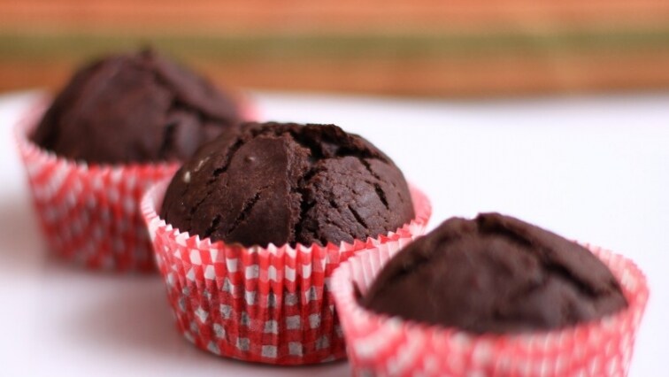 Csokis muffin lekvárral