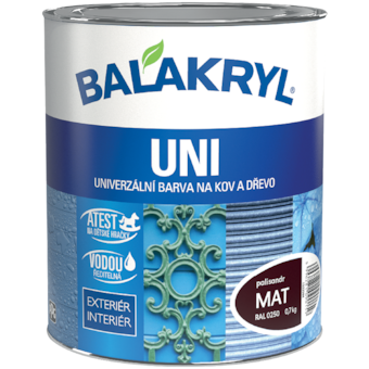 Balakryl Uni mat Univerzální barva na kov a dřevo