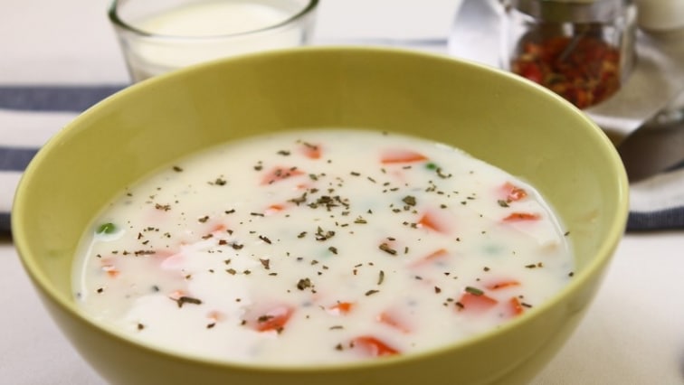 Tárkonyos-csirkés karfiolleves