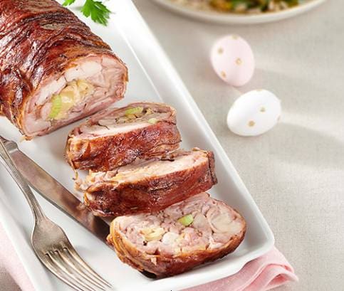 Sült nyúl zöldbabbal és kaporral