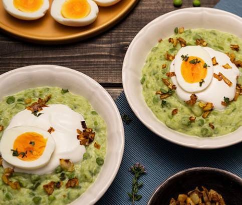 Hrášková kaše s vejcem 