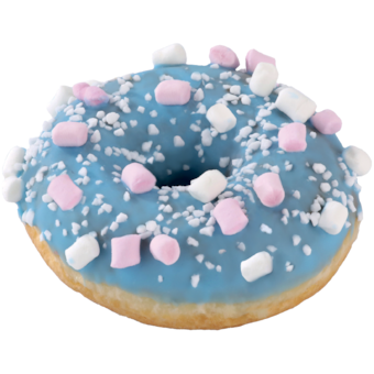 Donut modrý s marshmallows