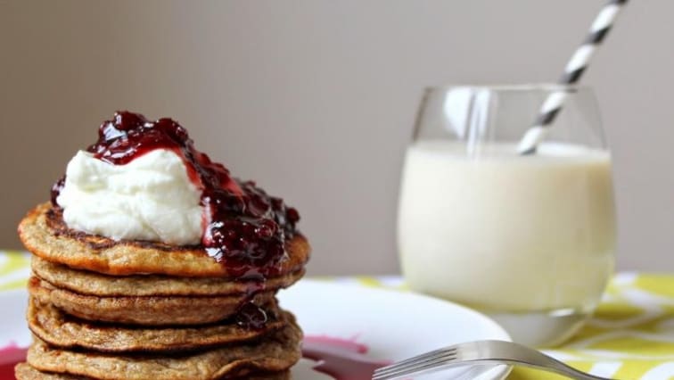 Ovesné lívanečky s tvarohem