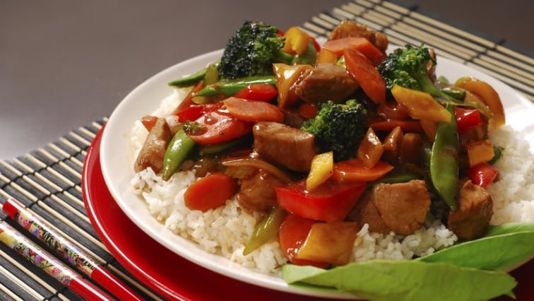 Krůtí čína plná zeleniny