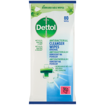 Dettol antibakteriálne obrúsky na povrchy