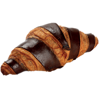 Dvojfarebný croissant s kakaovou náplňou