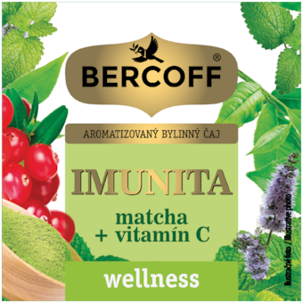 Bercoff Wellness Imunita matcha + vitamín C aromatizovaný bylinný čaj