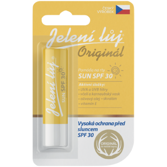 Jelení Luj Originál Sun pomáda na pery SPF 30