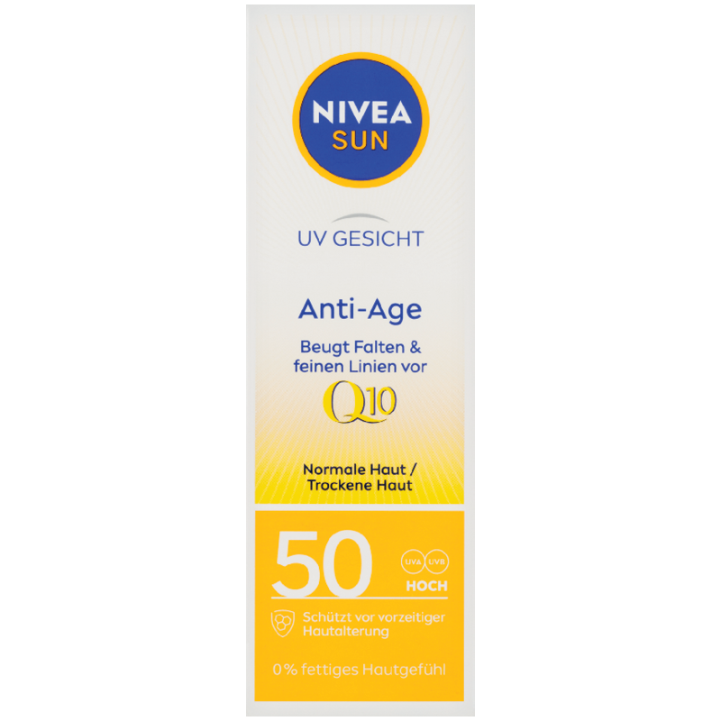 Nivea Sun Pleťový Krém Na Opaľovanie Proti Vráskam Q10