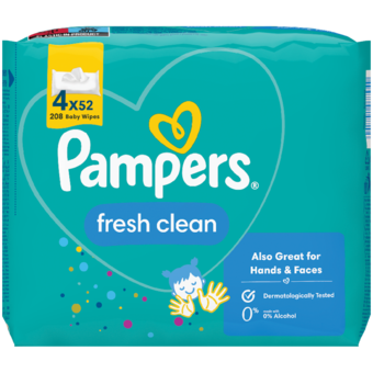 Pampers Fresh Clean vlhčené obrúsky