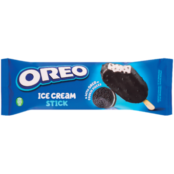 Oreo Mrazený krém s vanilkovou príchuťou, s malými kúskami kakaových sendvičových sušienok