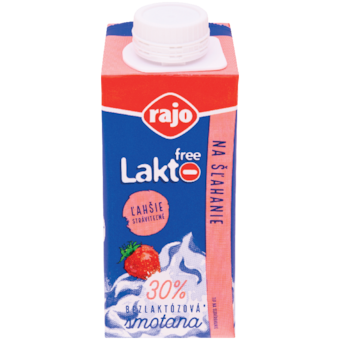 Rajo Lakto Free Smotana na šľahanie 30%