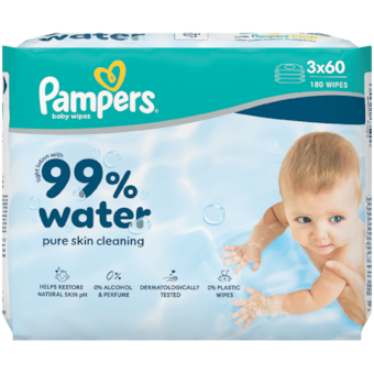 Pampers 99 % Vody detské vlhčené obrúsky