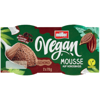 Müller Vegan čokoládová pena na báze kokosového krému