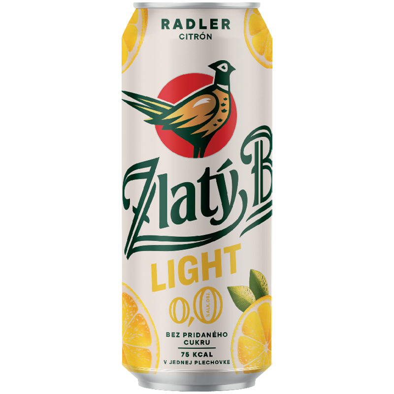 Zlatý Bažant Radler 0,0% Light Bez Pridaného Cukru