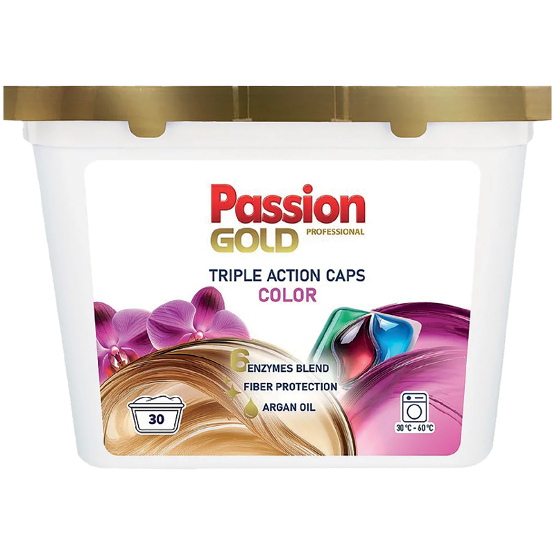 Passion Gold Color Pracie Kapsuly