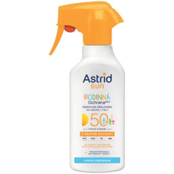 Astrid Sun Rodinné mlieko na opaľovanie v spreji SPF 50