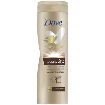 Dove Care&Glow samoopaľovacie mlieko Fair