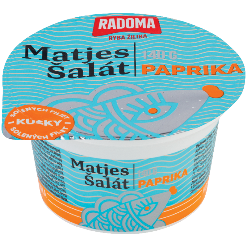 Radoma Ryba žilina Matjes šalát Paprika