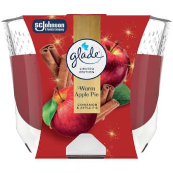 Glade Maxi Warm Apple Pie parfumovaná sviečka