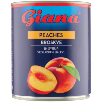 Giana Broskyne lúpané polené v sladkom náleve