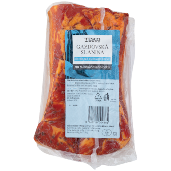 Tesco údená slanina 98%