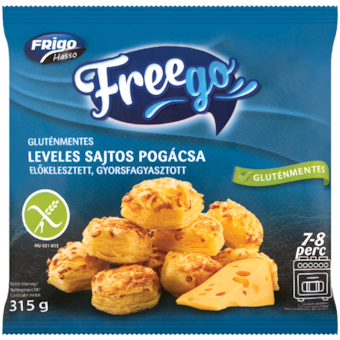 Freego gyorsfagyasztott, gluténmentes, leveles sajtos pogácsa*