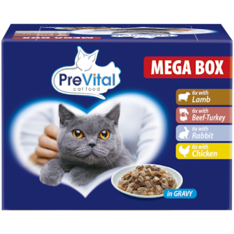Prevital alutasakos macskaeledel felnőtt macskáknak megabox
