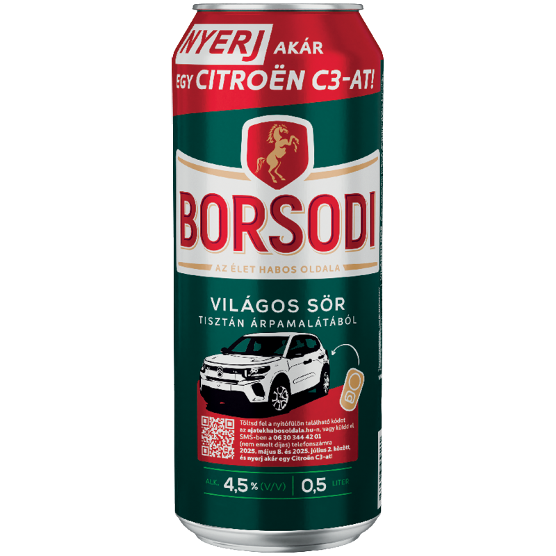 Borsodi Dobozos Világos Sör