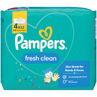Pampers Fresh Clean nedves törlőkendő multipack