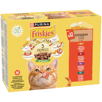 Friskies alutasakos macskaeledel multipack