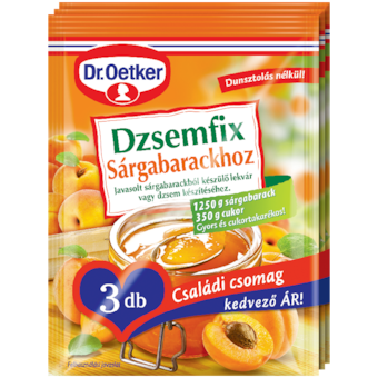 Dr. Oetker 3:1 dzsemfix vagy dzsemfix sárgabarackhoz családi csomag