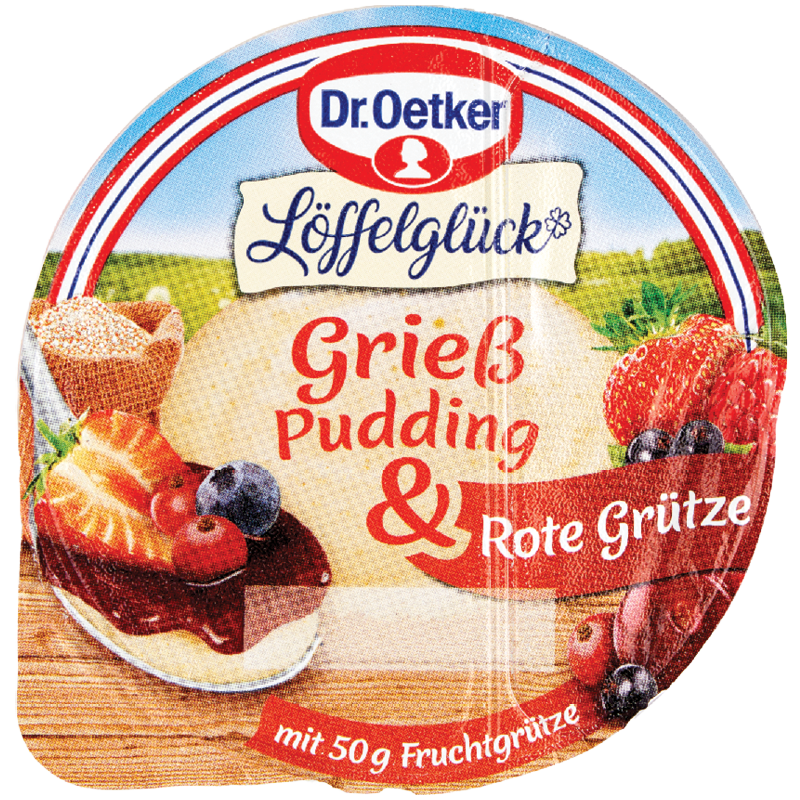 Dr. Oetker Grízpuding Piros Gyümölcs öntettel