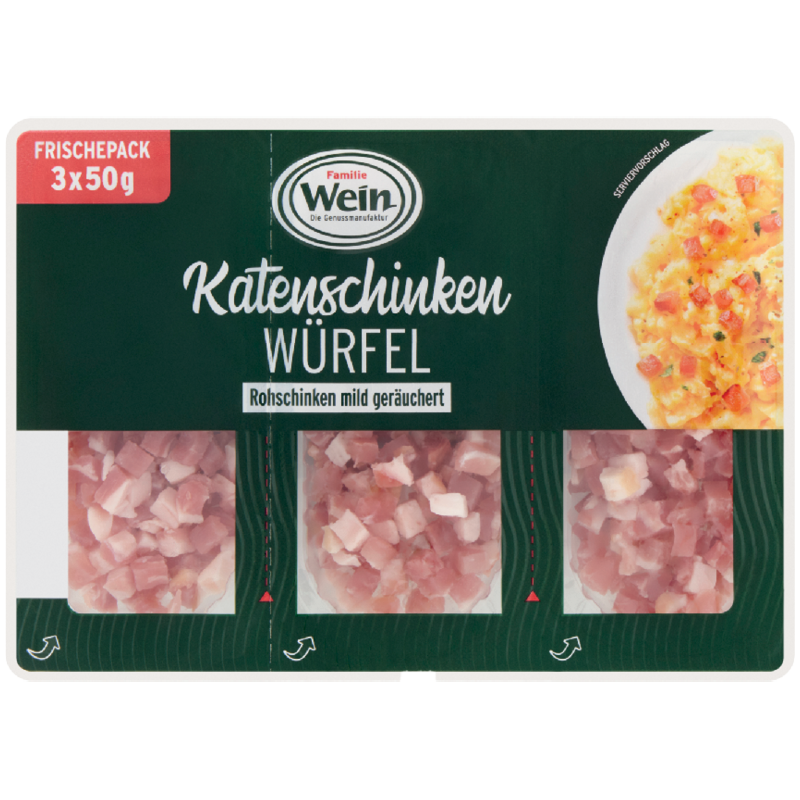 Familie Wein Nyers, Füstölt, Kockázott, Lassan Pácolt Sonka Sertéscombból