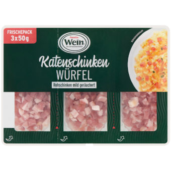 Familie Wein nyers, füstölt, kockázott, lassan pácolt sonka sertéscombból